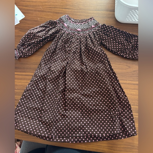 Mom & Me Other - Brown Polka Dot Long Sleeve Dress